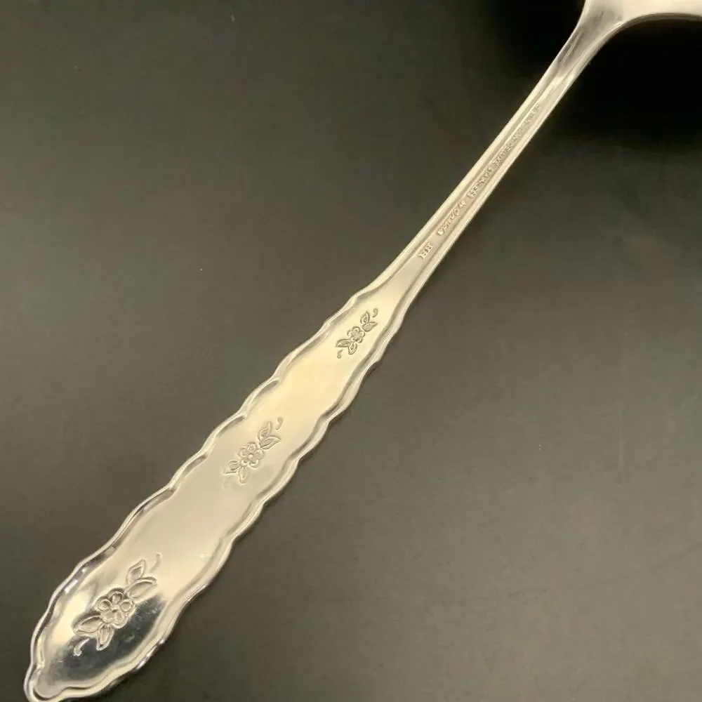 Vintage Oneida Gravy Ladle Spoon HH Distinction Deluxe Stainless  Floral Bouquet